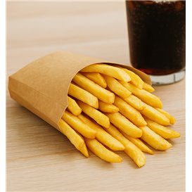 Papieren Container voor frietenkraft groot maat 8,2x3,3x14,9cm (25 stuks) 