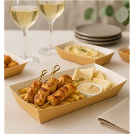 BIO Kartonnen frikandelbakjes 17x5,5x3,8cm (25 stuks) 