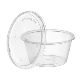 Sausbakje PP Transparant met Deksel 60ml (100 Stuks)