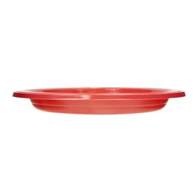 Plastic bord PS Herbruikbaar Plat Rood Ø165mm (450 Stuks)