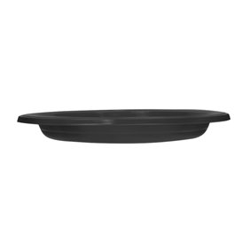 PS Herbruikbaar Plastic Bord Plat Zwart Ø165mm (450 Stuks)