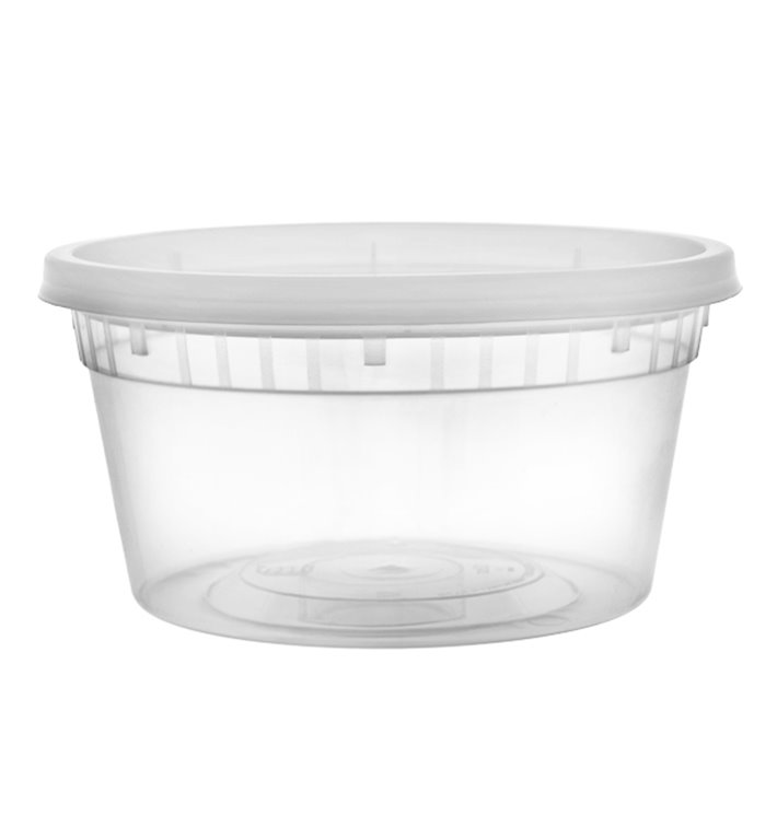 PP Bakjes met Deksel Transparant “Deli Range” 370ml (240 Stuks)