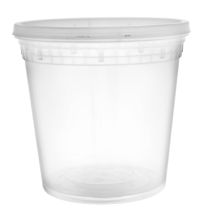 PP Bakjes met Deksel Transparant “Deli Range” 710ml (40 Stuks)