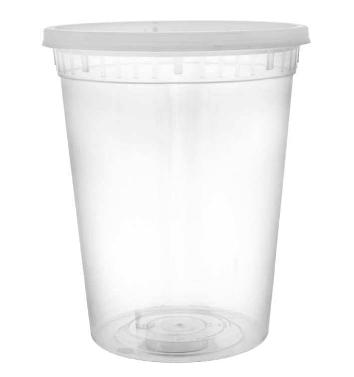 PP Bakjes met Deksel Transparant “Deli Range” 920ml (40 Stuks)