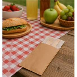 Bestekzakjes Kraft 9x24cm (1.000 Stuks)