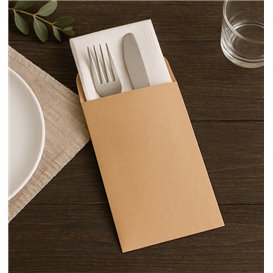 Bestekzakjes Kraft 11x24cm (125 Stuks)