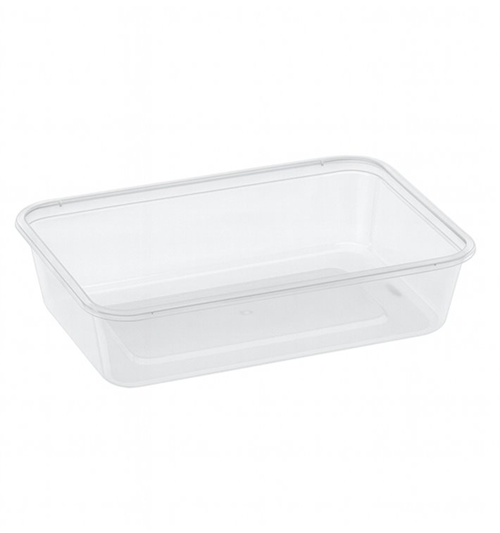 Plastic Bakje Rechthoek Transparant van PP 500ml 17,4x11,6x3,5cm (25 stuks)