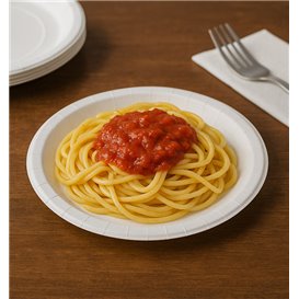 Papieren Bord Rond Vormig Vetvrij Wit  Ø18cm 220g/m² (400 Stuks) 