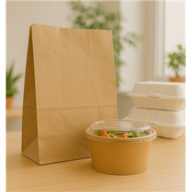 Papieren zak zonder handvat kraft 50g/m² 22+12x30cm (25 stuks)