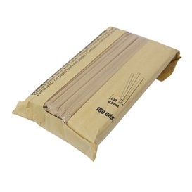 Rechte papieren rietje met kraft hoesje Ø0,8x23 cm (6000 Stuks)