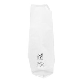 Papieren voedsel zak wit 12+6x20cm (250 stuks) 