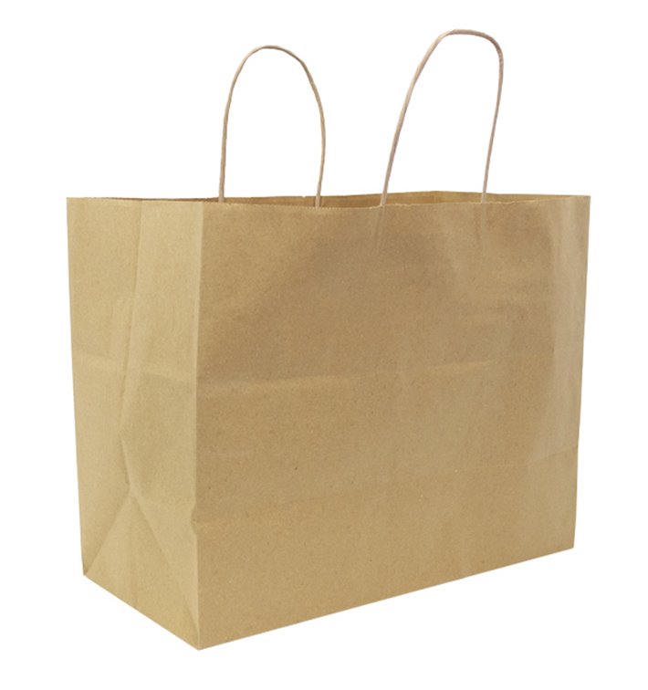 Kraftpapieren Zakken Met Gedraaide Hengsels 80g/m² 32+16x26cm (25 stuks) Kraftpapieren Zakken Met Gedraaide Hengsels 80g/m² 32+16x26cm (25 stuks)
