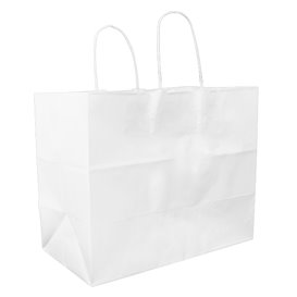 Papieren Zakken Met Vlakke Handvat 80g/m² 32+16x27cm (25 stuks) 