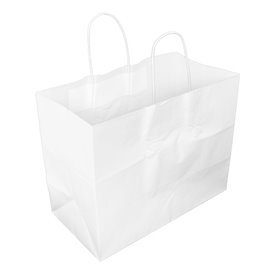 Papieren Zakken Met Vlakke Handvat 80g/m² 32+16x27cm (25 stuks) 