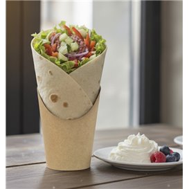 Papieren Kraft voor Frietjes en Wraps Beker Ø8,1x11,5cm (1.320 stuks)
