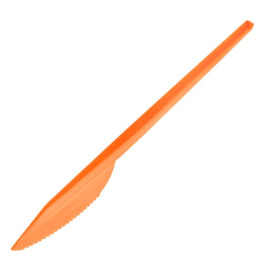 Plastic PS mes  oranje 16,5 cm (900 stuks)