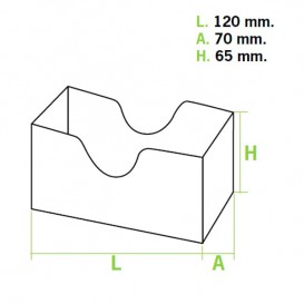 Papieren Sandwich Container kraft (25 stuks)