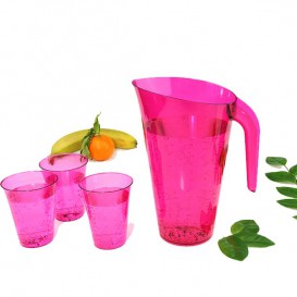 Plastic pot PS Herbruikbaar framboos 1.500 ml (1 stuk)