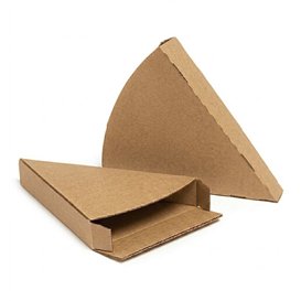 Kraft-Kraft Golfkartonnen Bakje voor Porties 22,3x18,5x3,5cm (25 Stuks)