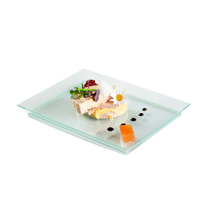 Plastic dienblad PS extra sterk groen 13x18cm Plastic dienblad PS extra sterk groen 13x18cm