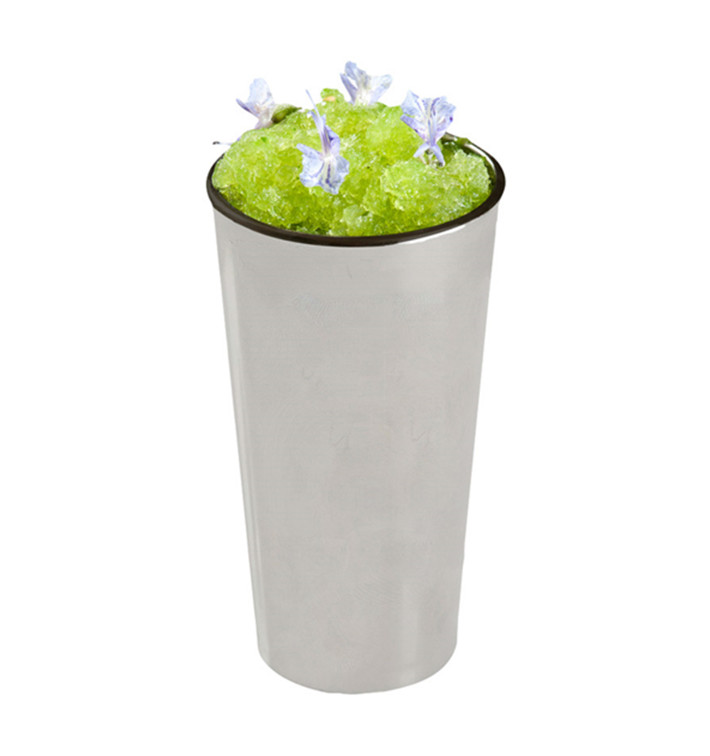Plastic Proeving beker mini Collins glas PS zilver 3,5x9cm 60ml Plastic Proeving beker mini Collins glas PS zilver 3,5x9cm 60ml