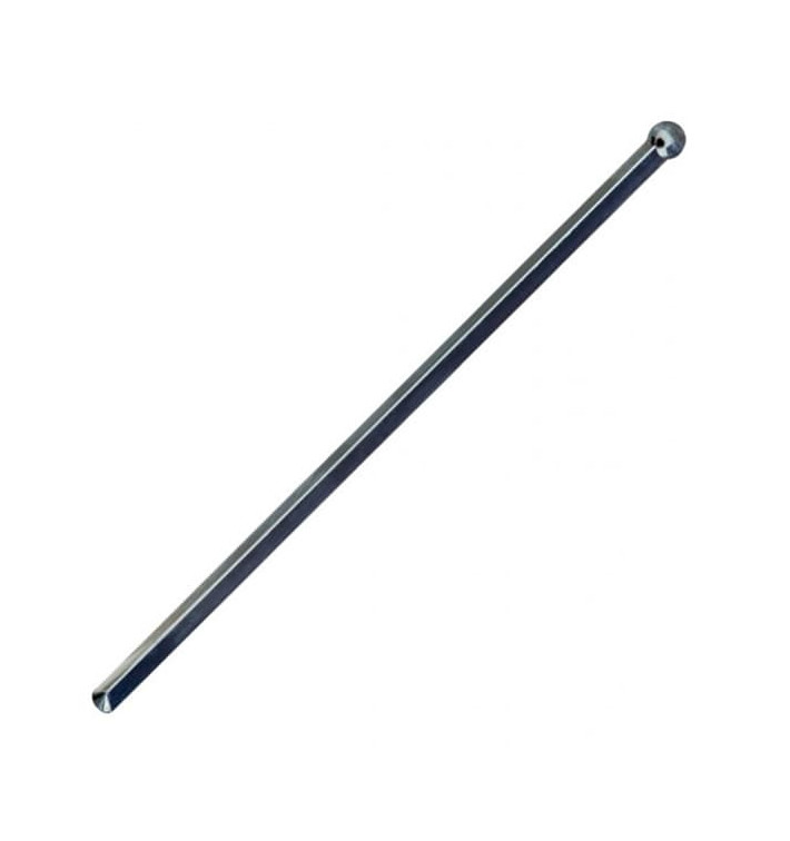 Plastic roerstaafje PS zilver 15cm Plastic roerstaafje PS zilver 15cm