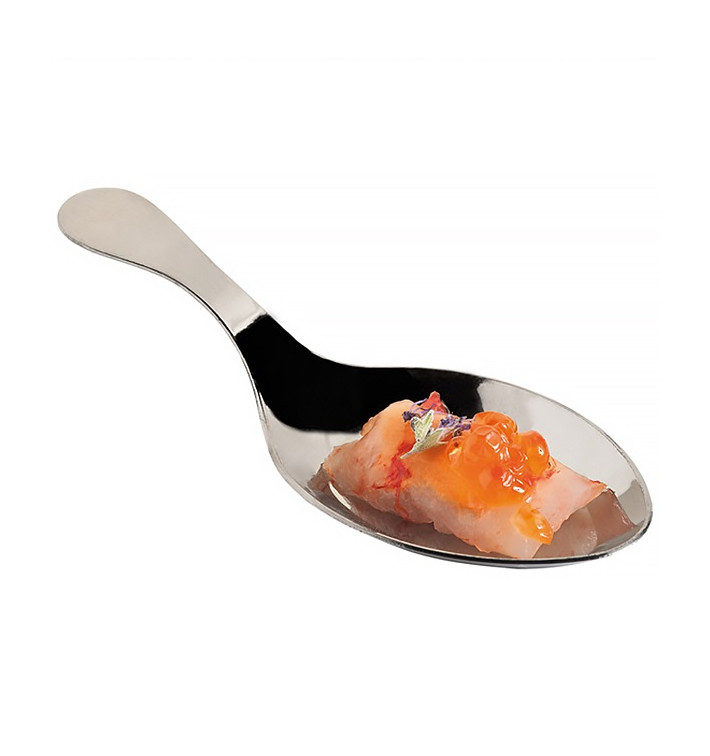 Plastic saus mini lepel PS zilver 10 cm Plastic saus mini lepel PS zilver 10 cm