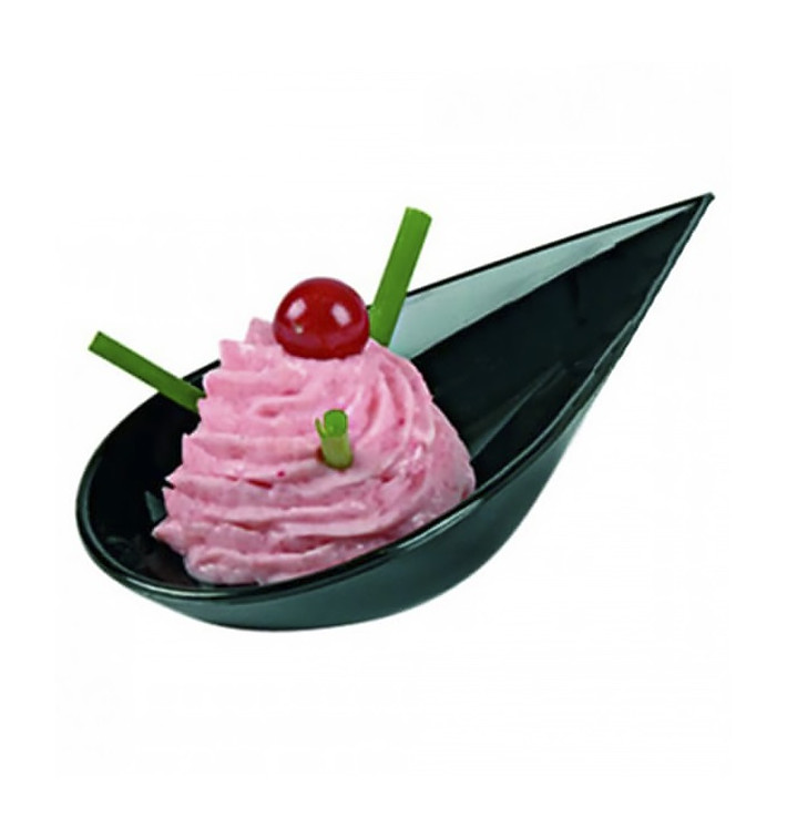 Proeving lepel PS met handvat zwart 5x10cm Proeving lepel PS met handvat zwart 5x10cm