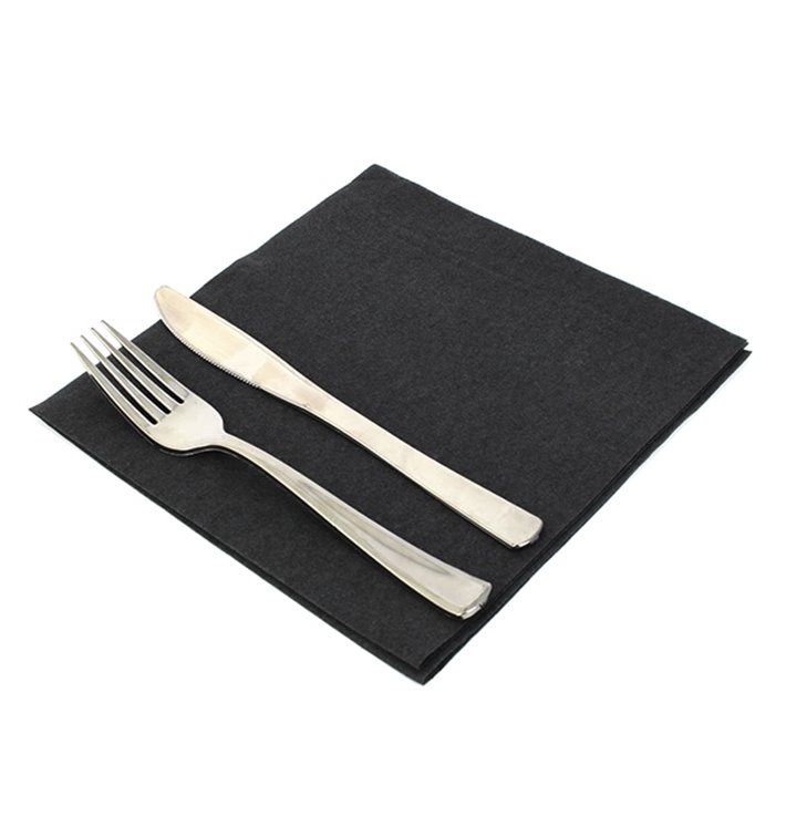 Airlaid Servet zwart 40x40cm Airlaid Servet zwart 40x40cm