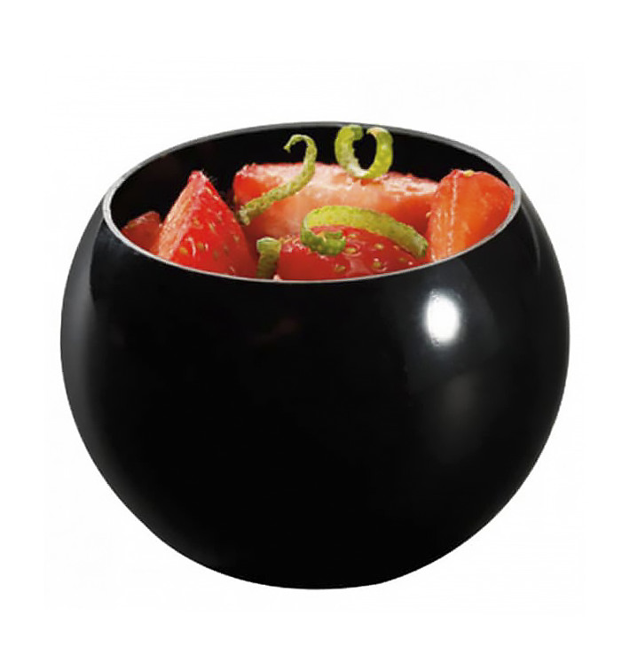 Proeving plastic kom PS Sfere vormig groot maat zwart 150 ml Proeving plastic kom PS Sfere vormig groot maat zwart 150 ml
