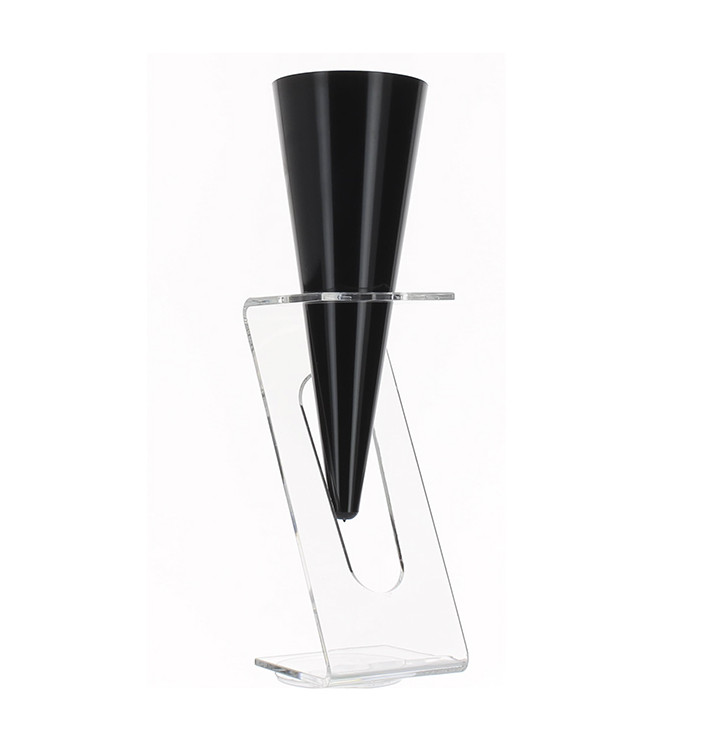 Plastic fluit "Cono" Mousserende Wijn zwart 100ml Plastic fluit "Cono" Mousserende Wijn zwart 100ml