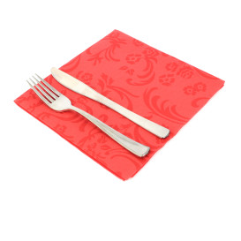 Airlaid Servetten "Damascato" rood 40x40cm 