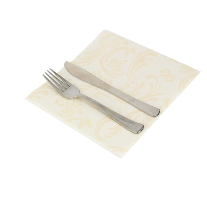 Airlaid Servetten "Damascato" Marfil 40x40cm Airlaid Servetten "Damascato" Marfil 40x40cm