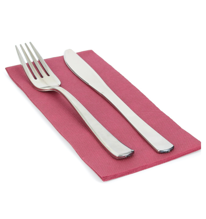 Papieren servet dubbel punt bordeauxrood 1/8 40x40cm Papieren servet dubbel punt bordeauxrood 1/8 40x40cm