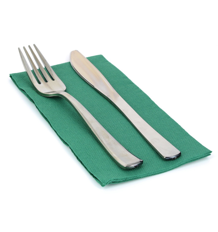 Papieren servet dubbel punt groen 1/8 40x40cm Papieren servet dubbel punt groen 1/8 40x40cm