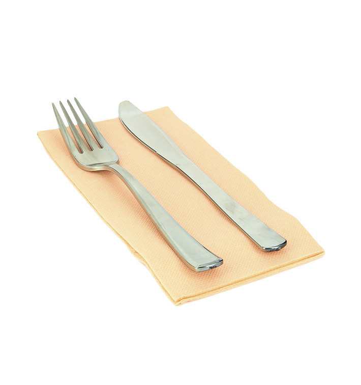 Papieren servet dubbel punt zalm 1/8 40x40cm Papieren servet dubbel punt zalm 1/8 40x40cm