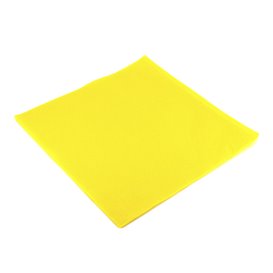Papieren servet dubbel punt geel 40x40cm (1.200 stuks)