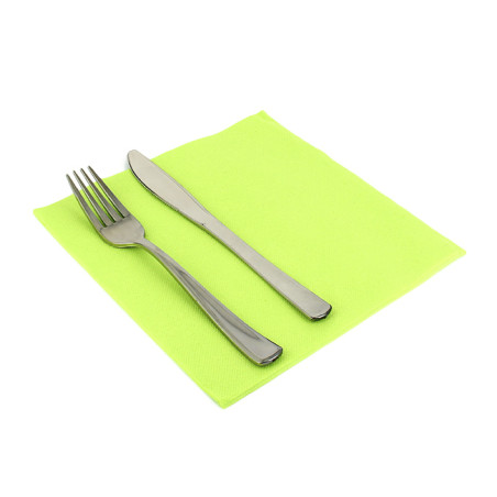 Papieren servet dubbel punt pistache 40x40cm (50 stuks) 
