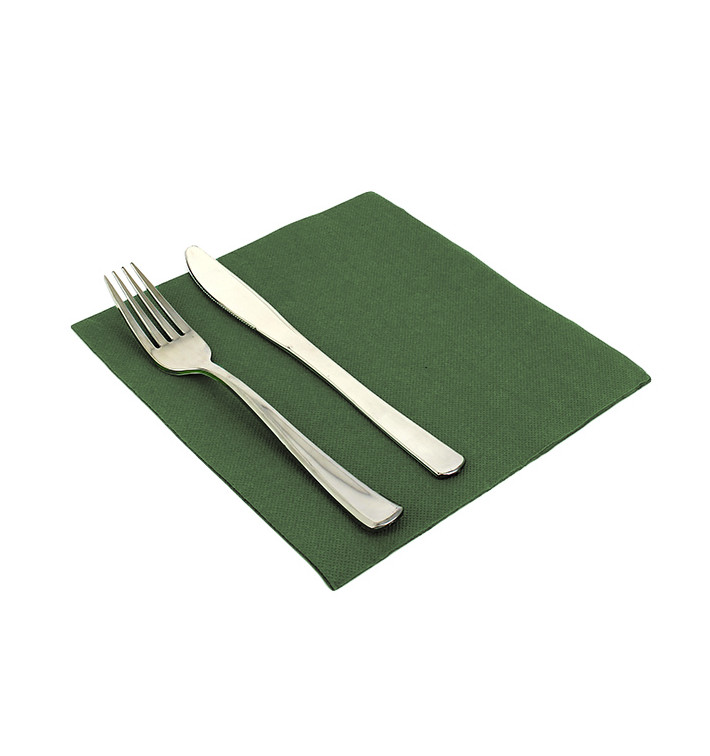 Papieren servet dubbel punt groen 40x40cm Papieren servet dubbel punt groen 40x40cm