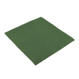 Papieren servet dubbel punt groen 40x40cm (1.200 stuks)