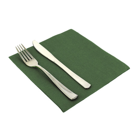 Papieren servet dubbel punt groen 40x40cm (1.200 stuks)