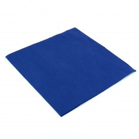 Papieren servet dubbel punt blauw 40x40cm (50 stuks) 