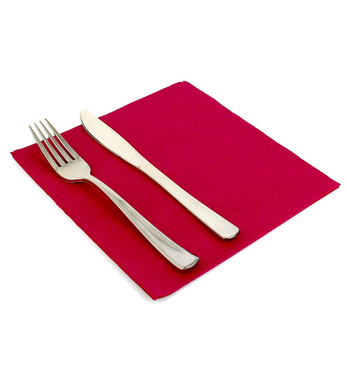 Papieren servet dubbel punt bordeauxrood 40x40cm Papieren servet dubbel punt bordeauxrood 40x40cm