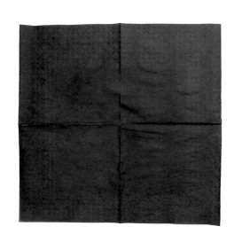 Papieren servet zwart 20x20cm 2C (100 stuks) 
