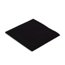 Papieren servet zwart 20x20cm 2C
