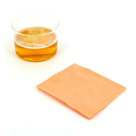 Papieren servet zalm 20x20cm 2C (100 stuks) 