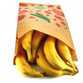 Papieren voedsel zak Fruit Design 22+12x36cm (100 stuks) 