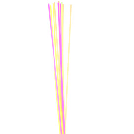 Plastic recht rietje PS Ø0,8cm 70cm (25 stuks)